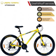 Deals, Discounts & Offers on Auto & Sports - Urban Terrain UT3002A26 Alloy MTB with 21 Shimano Gear and Installation services 26 T Mountain/Hardtail Cycle(21 Gear, Yellow)