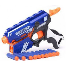 Deals, Discounts & Offers on Toys & Games - Miss & Chief Manual Blaze Storm Gun Blaster with 10 Foam Bullets Guns & Darts(Blue)