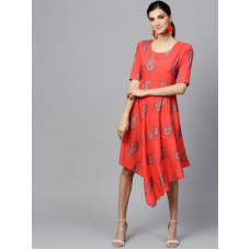 Deals, Discounts & Offers on  - [Size M] LIBASWomen Ethnic Dress Red Dress