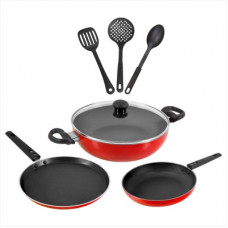 Deals, Discounts & Offers on Cookware - Butterfly Rapid 7P Set Indcution Bottom Cookware Set Induction Bottom Cookware Set(Aluminium, 7 - Piece)