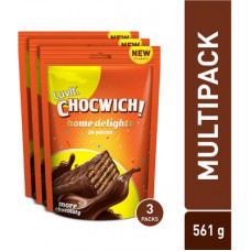 Deals, Discounts & Offers on Food and Health - LuvIt Chocwich Home Delights Wafer Chocolates | Crunchy & Delicious | Homepack | Gift Combo Bars(3 x 187 g)