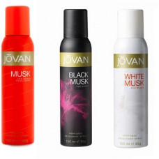 Deals, Discounts & Offers on  - JOVAN Musk, Black Musk and White Musk Deodorant Body Spray For Women 150ML Each (Pack of 2) Deodorant Spray - For Women(450 ml, Pack of 3)