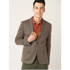 Deals, Discounts & Offers on  - United Colors of BenettonSelf Design Single Breasted Casual Men Full Sleeve Blazer(Brown)