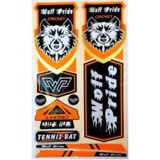 Deals, Discounts & Offers on Auto & Sports - Wolf Pride WP ORANGE CRICKET BAT STICKER Bat Sticker(Orange)