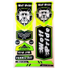 Deals, Discounts & Offers on Auto & Sports - WOLF PRIDE WP YELLOW CRICKET BAT STICKER Bat Sticker(Multicolor)