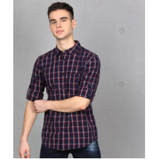 Deals, Discounts & Offers on  - [Size M] METRONAUTMen Slim Fit Checkered Spread Collar Casual Shirt