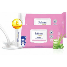 Deals, Discounts & Offers on Baby Care - Softsens Baby Wipes With Aloe Vera & Moisturising Lotion(160 Wipes)