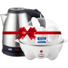 Deals, Discounts & Offers on Personal Care Appliances - KENT 16089 Egg Boiler and Vouge Electric Kettle(1.5 L, Silver, White)