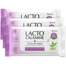 Deals, Discounts & Offers on  - Lacto Calamine Oil Control Wipes with Neem,Vitamin B3 and Aloe Vera-No Parabens Alcohol Free(90 Tissues)