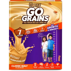 Deals, Discounts & Offers on Food and Health - Manna Go Grains 200g | Multigrain Instant Drink Mix For Kids Growth & Immunity - 7 Grains & 7 Immunity Builders (Classic Malt)(200 g)