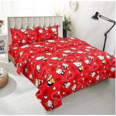 Deals, Discounts & Offers on  - MERRIMO 150 TC Polycotton Double Cartoon Bedsheet(Pack of 1, Multicolor)
