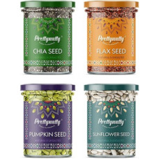 Deals, Discounts & Offers on Food and Health - GreenFinity Raw Pumpkin - 100g, Sunflower - 100g, Flax - 125g, Chia Seeds - 125g | Immunity Combo | All Premium(450 g, Pack of 4)