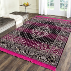 Deals, Discounts & Offers on  - The World Trendz Pink Cotton Carpet(138 cm X 182 cm)