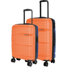 Deals, Discounts & Offers on  - NASHER MILESHard Body Set of 2 Luggage - Nicobar Hard-Sided Dual Tone Polypropylene Luggage Set of 2
