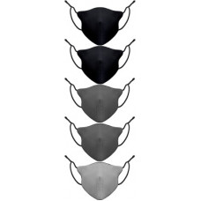 Deals, Discounts & Offers on  - Gear OXYMAX Adult 6 Layer Reusable Outdoor Mask (Black, Grey, Free Size, Pack of 5, 6 Ply)