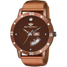 Deals, Discounts & Offers on Watches & Handbag - METRONAUTMN-202-BR Brown Day and Date Analog Watch - For Men