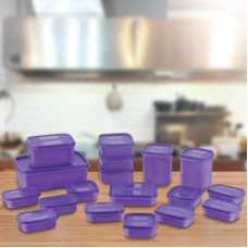 Deals, Discounts & Offers on Kitchen Containers - [Pre-Book] Master Cook Combo Packs - 7170 ml Polypropylene Grocery Container(Pack of 18, Violet)