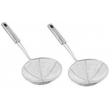 Deals, Discounts & Offers on  - Flipkart SmartBuy Set of 2 Stainless Steel Multi Functional Filter Deep Fry Oil Strainer(Steel Pack of 2)