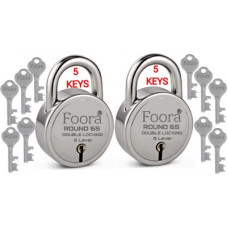 Deals, Discounts & Offers on  - LINK O LINE ROUND 65 PACK OF 2, DOUBLE LOCKING MULTIPURPOSE LOCK Padlock(Silver)