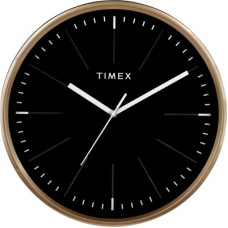 Deals, Discounts & Offers on  - Timex Analog 30.5 cm X 30.5 cm Wall Clock(Gold, With Glass)