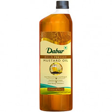 Deals, Discounts & Offers on Lubricants & Oils - Dabur Cold Pressed Mustard Oil -1L : Healthy Cooking Oil with the Goodness of Omega 3 & 6