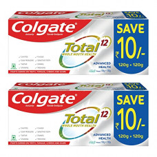 Deals, Discounts & Offers on Personal Care Appliances - Colgate TotalAdvanced Health AntibacterialToothpaste, SaverPack of 2 x 240g,Multicolor