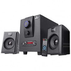 Deals, Discounts & Offers on Electronics - ZEBRONICS ZEB-BT2121RUCF 15 Watt 2.1 Channel Wireless Bluetooth Multimedia Speaker (Black)