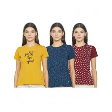 Deals, Discounts & Offers on Women - [Size L] Desi belle Women's Regular T-Shirt