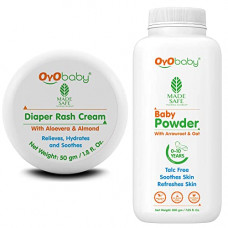 Deals, Discounts & Offers on Baby Care - OYO BABY Baby Combo Diaper Rash Cream and Dusting Baby Powder (50gm and 200gm Respectively)