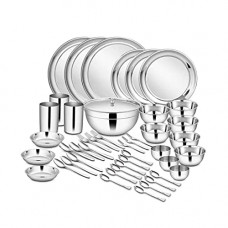 Deals, Discounts & Offers on  - Shri & Sam High Grade Stainless Steel Dinner Set, Silver (45)