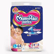 Deals, Discounts & Offers on Baby Care - MamyPoko Pants Extra Absorb Baby Diaper, Large (44 Count)