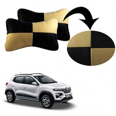 Deals, Discounts & Offers on  - AutokraftZ Beige Car Cushion in Check Design Material Leatherette_1708