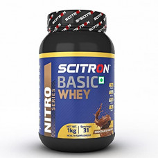 Deals, Discounts & Offers on  - Scitron Nitro Series BASIC WHEY (14g Protein, 3.1g BCAAs, 6.5g EAAs, 0g Sugar, 31 Servings) - 1kg (Chocolate Fantasy)