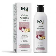 Deals, Discounts & Offers on Beauty Care - Rey Naturals Onion Ginseng Hair Growth Oil | With Natural Cold-Pressed and Therapeutic Essential Oils | Paraben and Sulphate Free | Promotes Growth and Prevents Breakage | 200 ML