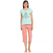 Deals, Discounts & Offers on Women - [Size S] Easybuy Women's Knitted Printed Nightwear Pajama Set