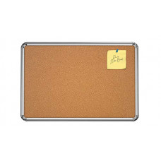 Deals, Discounts & Offers on  - Nechams Cork Notice Board / Bulletin Board with Aluminium Frame, Prima Series, Size: 1.5 Feet x 2 Feet or 45 cm x 60 cm