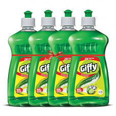 Deals, Discounts & Offers on  - Giffy Green Lime & Active Salt Concentrated Dish Wash Gel, 500ml (Pack of 4)