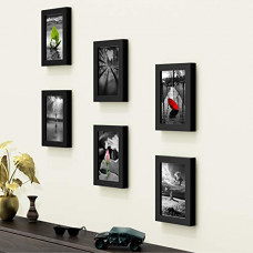 Deals, Discounts & Offers on  - Random New Synthetic Collage Set of 06 Black Photo Frames (5 X 7 Inch - 06)