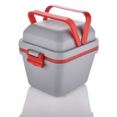 Deals, Discounts & Offers on  - DDecora Products Dieting Airtight Lunch Box Set | 3 Compartment Tiffin with Handle & Push Lock | Plastic Tiffin Box For Travelling, School Kids & Office Exclusive (Grey)