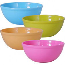 Deals, Discounts & Offers on  - Wonder Prime Sigma 2000 Microwave Safe Multipurpose Plastic Bowl Set, 4 pc Mixing Bowl 2400 ml, Pink Blue Yellow Green Color, Made in India, KBS02349