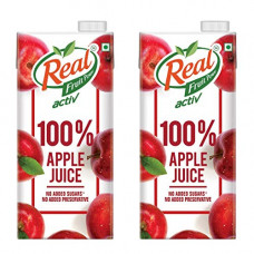 Deals, Discounts & Offers on  - Real Activ 100% Apple Juice with No Added Sugar or Preservatives -1L (Pack of 2)