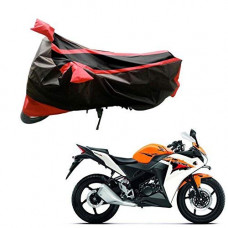 Deals, Discounts & Offers on Accessories - Adroitz AD-BBC-BKRD-T2-S-CBR-150R Bike Body Cover For Honda CBR 150R with Double Stripe (Black and Red)