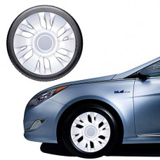 Deals, Discounts & Offers on  - Oshotto/Deccan/Katwheels NSKU-6473 Push Type 14 inch Silver Wheel Cover Caps Compatible with Maruti Suzuki WagonR VXI (Set of 4)