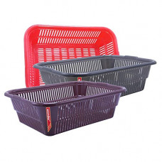 Deals, Discounts & Offers on  - Wonder Plastic Prime Natasha 1216 Plastic Fruit Basket, Set of 3, Red Grey Brown Color, Made in India