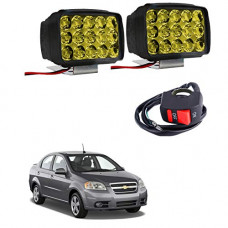 Deals, Discounts & Offers on  - AutoKraftZ Yellow 15 LED Car Headlight/Fog Light/Driving Lamp with ON/Off Switch
