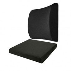 Deals, Discounts & Offers on  - The White Willow Work from Home Orthopedic Memory Foam High Resilience Indoor Chair Square Seat Pads & HR Foam Lumbar Back Support Cushion Combo