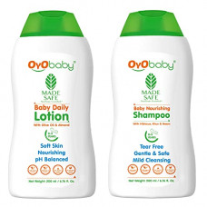 Deals, Discounts & Offers on Baby Care - OYO BABY New Born Combo Daily Moisturizing Natural Baby Lotion 200ml and Baby No Tears Baby Shampoo