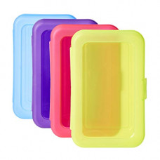 Deals, Discounts & Offers on  - AmazonBasics Pencil Box - Pack of 4, Multi-Color