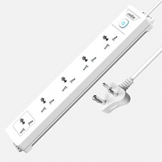 Deals, Discounts & Offers on Electronics - Artis AR-5SS 5 Universal Sockets with Single Switch Surge Protector & Child Safe Shutter Protection