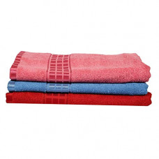 Deals, Discounts & Offers on  - Eurospa Cotton Bath Towel 380 GSM (Set of 3, Multicolour)